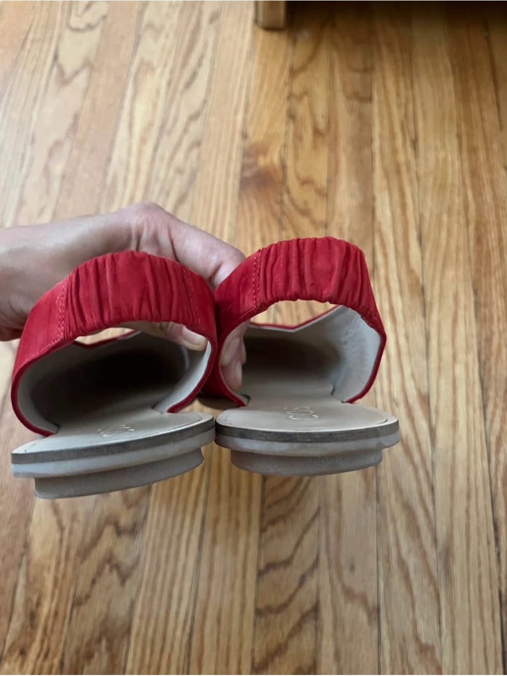 COS Red Suede Pointed Slingback Flats - Picture 3 of 4